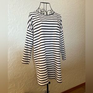 Fat Face Blue and White Striped Tunic Top